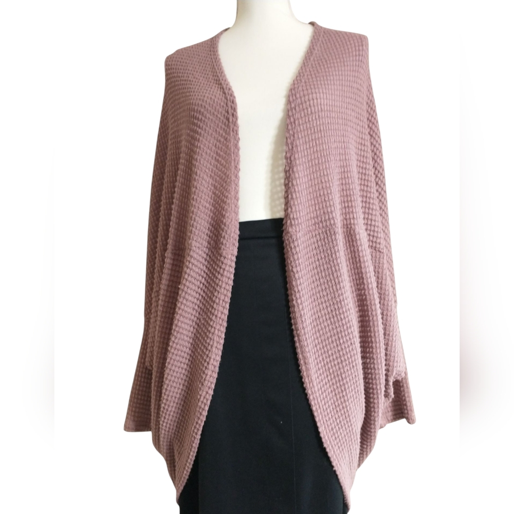 Mauve Shrug Sweater with Draping Details
